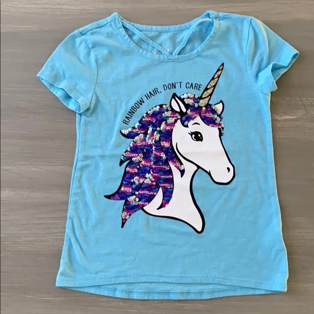 Justice Unicorn Sequin Flip T-shirt